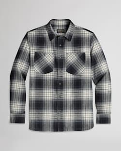 MEN'S ULTRALUXE MERINO SHIRT IN BLACK/GREY OMBRE image number 1