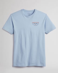 MEN'S ADVENTURE WAVE GRAPHIC TEE IN STONEWASH DENIM/NAVY image number 1