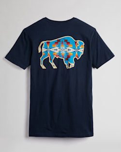 ALTERNATE VIEW OF MEN'S TUCSON BISON GRAPHIC TEE IN MIDNIGHT NAVY/MULTI image number 2