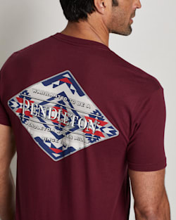 ALTERNATE VIEW OF MEN'S TECOPA HILLS DIAMOND GRAPHIC TEE IN MAROON/MULTI image number 2