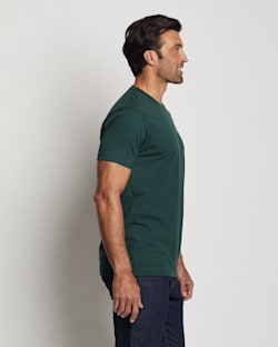 ALTERNATE VIEW OF MEN'S CRATER LAKE GRAPHIC TEE IN GREEN/WHTE image number 3