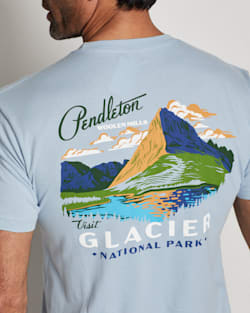 ALTERNATE VIEW OF MEN'S GLACIER GRAPHIC TEE IN DENIM/WHITE image number 5