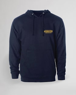 UNISEX HERITAGE LOGO HOODIE IN NAVY/GOLD image number 1