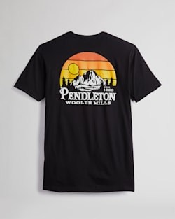 ALTERNATE VIEW OF MEN'S MOUNTAIN VIEW LOGO GRAPHIC TEE IN BLACK/MULTI image number 2
