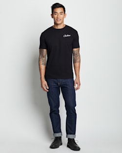 MEN'S MISSION TRAILS GRAPHIC TEE IN BLACK/ORANGE image number 1