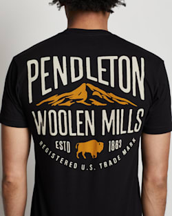 ALTERNATE VIEW OF MEN'S OVERSIZED LOGO GRAPHIC TEE IN BLACK/WHITE image number 3