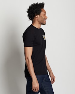 ALTERNATE VIEW OF MEN'S OVERSIZED LOGO GRAPHIC TEE IN BLACK/WHITE image number 5