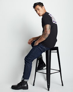 ALTERNATE VIEW OF MEN'S TECOPA HILLS LOGO GRAPHIC TEE IN BLACK/MULTI image number 5