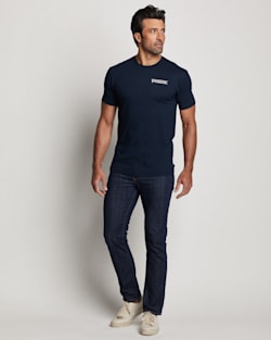 MEN'S TECOPA HILLS LONGHORN GRAPHIC TEE IN MIDNIGHT NAVY/WHITE image number 1