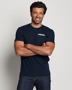 ALTERNATE VIEW OF MEN'S TECOPA HILLS LONGHORN GRAPHIC TEE IN MIDNIGHT NAVY/WHITE image number 4