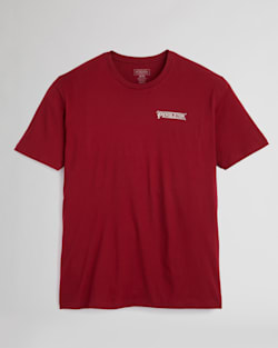 MEN'S TECOPA HILLS LONGHORN GRAPHIC TEE IN CARDINAL/WHITE image number 1