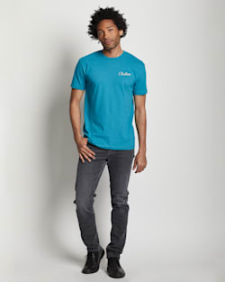 MEN'S HARDING GRAPHIC TEE IN TEAL/TAN image number 1