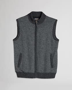 ALTERNATE VIEW OF MEN'S SHETLAND SWEATER VEST IN CHARCOAL/BLACK image number 2