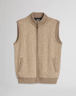 ALTERNATE VIEW OF MEN'S SHETLAND SWEATER VEST IN COYOTE/TAN image number 2