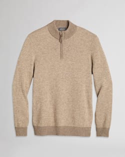 ALTERNATE VIEW OF MEN'S SHETLAND HALF-ZIP SWEATER IN COYOTE/TAN image number 2