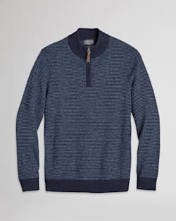 ALTERNATE VIEW OF MEN'S SHETLAND HALF-ZIP SWEATER IN NAVY/INDIGO image number 2