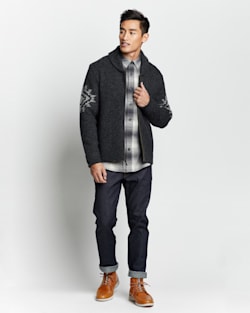 希少 Pendleton ウールジャケット HORIZON CROSS Men's Graphic Shetland Zip Cardigan