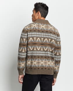 ALTERNATE VIEW OF MEN'S SUMMIT PEAK LAMBSWOOL SWEATER IN TAN image number 2