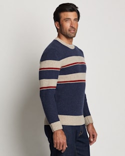 ALTERNATE VIEW OF MEN'S PARK STRIPE MERINO SWEATER IN NAVY PARK STRIPE image number 5