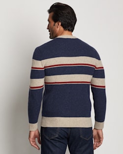 ALTERNATE VIEW OF MEN'S PARK STRIPE MERINO SWEATER IN NAVY PARK STRIPE image number 6
