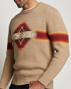 ALTERNATE VIEW OF MEN'S MISSION TRAILS COTTON SWEATER IN TAN image number 3