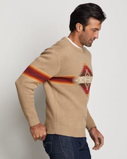 ALTERNATE VIEW OF MEN'S MISSION TRAILS COTTON SWEATER IN TAN image number 4
