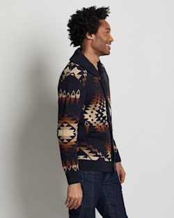 ALTERNATE VIEW OF MEN'S MISSION TRAILS COTTON CARDIGAN IN NAVY MULTI image number 5