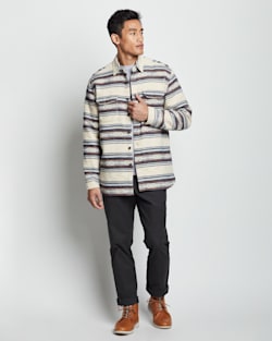ALTERNATE VIEW OF MEN'S DOUBLESOFT DRIFTWOOD SHIRT IN TAN SALTILLO STRIPE image number 2