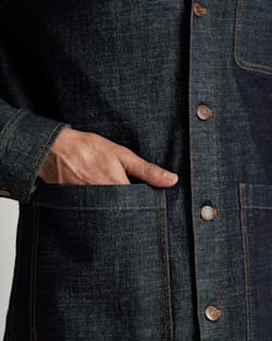 ALTERNATE VIEW OF MEN'S DENIM CHORE JACKET IN DENIM BLUE image number 2