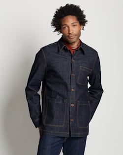 ALTERNATE VIEW OF MEN'S DENIM CHORE JACKET IN DENIM BLUE image number 4