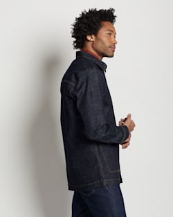 ALTERNATE VIEW OF MEN'S DENIM CHORE JACKET IN DENIM BLUE image number 7