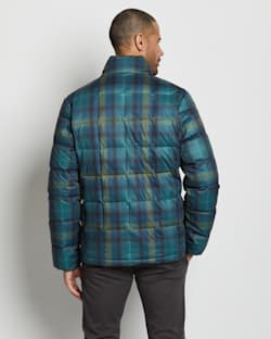 ALTERNATE VIEW OF MEN'S KLAMATH DOWN JACKET IN BLUE/OLIVE PLAID image number 6