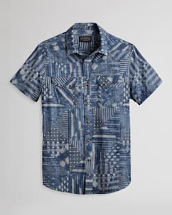 MEN'S SHORT-SLEEVE LARAMIE SNAP-FRONT SHIRT IN BLUE BANDANA image number 1