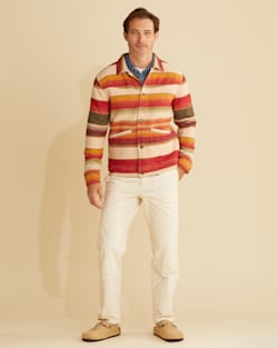 ALTERNATE VIEW OF MEN'S DOUBLESOFT TRUCKER JACKET IN SONORA STRIPE image number 4
