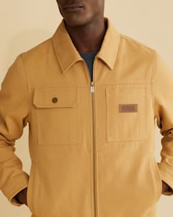 ALTERNATE VIEW OF MEN'S HOWIE CANVAS TRUCKER JACKET IN TAN image number 2