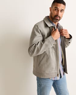ALTERNATE VIEW OF MEN'S ARLO CANVAS JACKET IN ROCK DOVE image number 3