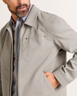 ALTERNATE VIEW OF MEN'S ARLO CANVAS JACKET IN ROCK DOVE image number 4