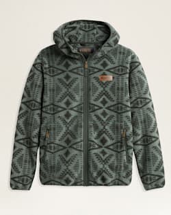 MEN'S FLEECE HOODED JACKET IN MOSS/FOREST DIAMOND RIVER image number 1