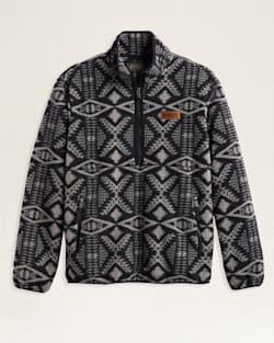 MEN'S HALF-ZIP FLEECE JACKET IN BLACK/SILVER DIAMOND RIVER image number 1