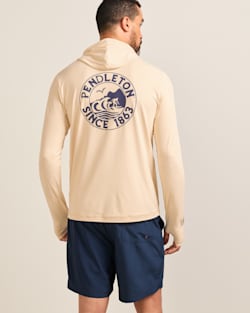 ALTERNATE VIEW OF BIG WAVE UNISEX LONG-SLEEVE RASHGUARD IN SANDSHELL/BIG WAVE image number 2