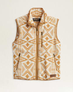 UNISEX FLEECE VEST IN NATURAL/CAMEL DIAMOND RIVER image number 1