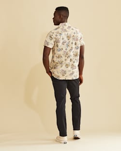 ALTERNATE VIEW OF MEN'S SHORT-SLEEVE PALMS ALOHA SHIRT IN SAND image number 3