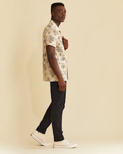 ALTERNATE VIEW OF MEN'S SHORT-SLEEVE PALMS ALOHA SHIRT IN SAND image number 4