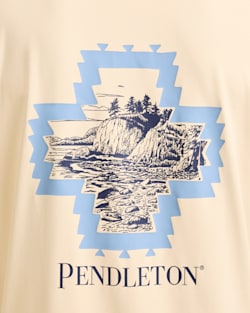 ALTERNATE VIEW OF CLIFF WALK MEN'S LONG-SLEEVE GRAPHIC SWIM TEE IN SANDSHELL/CLIFF WALK image number 4