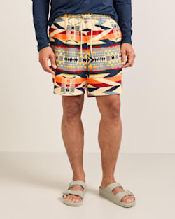 ALTERNATE VIEW OF FIRE LEGEND SHORESIDE PACK-N-GO SWIM TRUNKS IN FIRE LEGEND image number 2