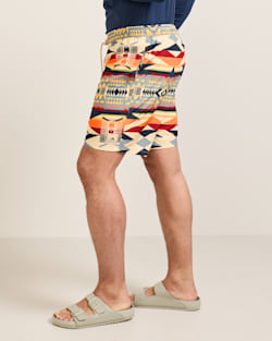 ALTERNATE VIEW OF FIRE LEGEND SHORESIDE PACK-N-GO SWIM TRUNKS IN FIRE LEGEND image number 3