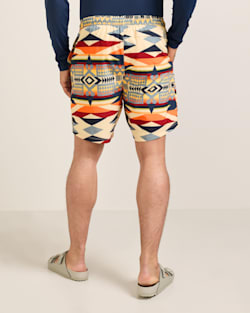 ALTERNATE VIEW OF FIRE LEGEND SHORESIDE PACK-N-GO SWIM TRUNKS IN FIRE LEGEND image number 4