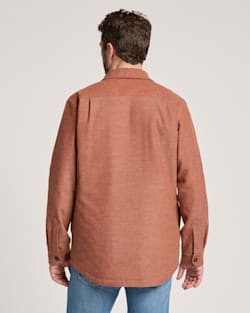 ALTERNATE VIEW OF QUILTED CPO JACKET IN RED/TAN MIX image number 2