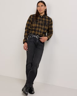 ALTERNATE VIEW OF MEN'S BUFFALO CHECK SCOUT SHIRT IN OLIVE/BLACK CHECK image number 4