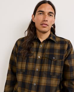 ALTERNATE VIEW OF MEN'S BUFFALO CHECK SCOUT SHIRT IN OLIVE/BLACK CHECK image number 5
